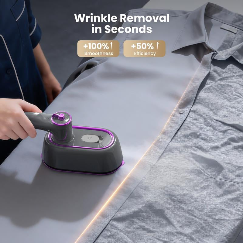 GREENYEE Travel Must-Have & Fits Carry-On | Foldable Iron | Powerful 2-In-1 Dry & Steam, 5S Fast Heat & 180° Rotatable